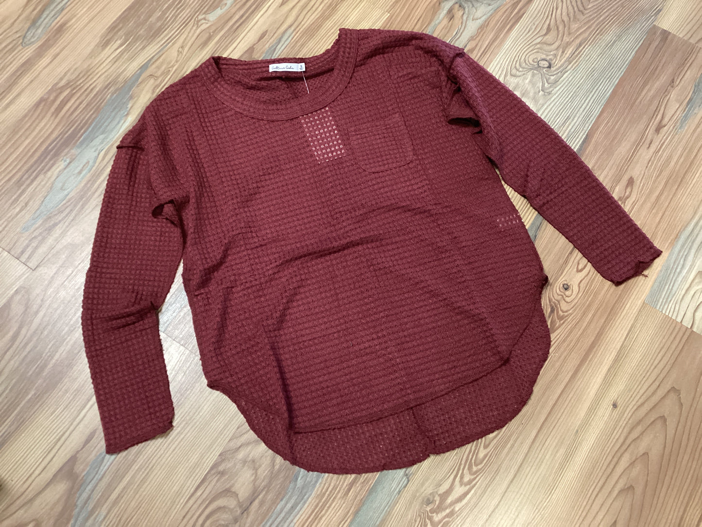 Merlot Waffle Long Sleeve