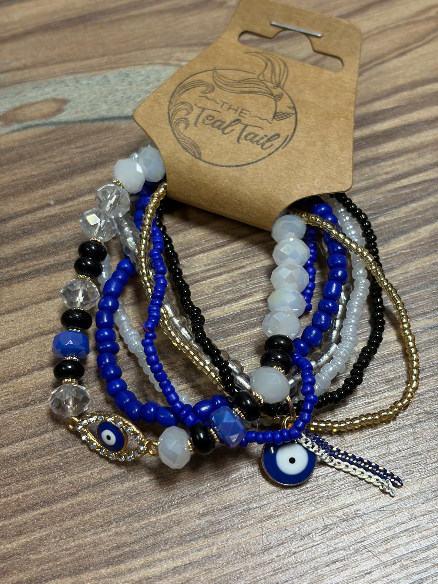 Evil Eye Stretch Bracelet Set