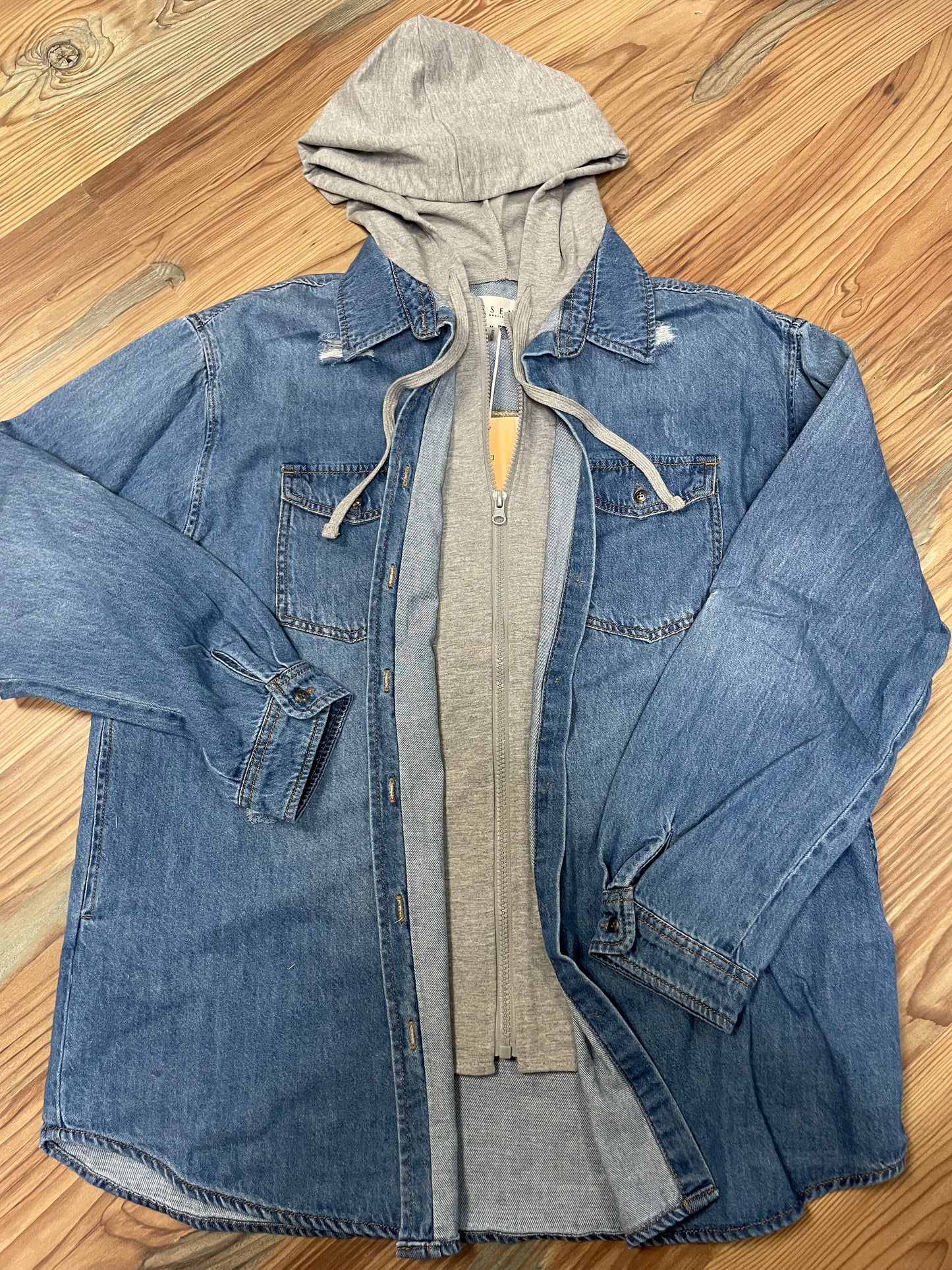 Risen Sweatshirt Denim Jacket