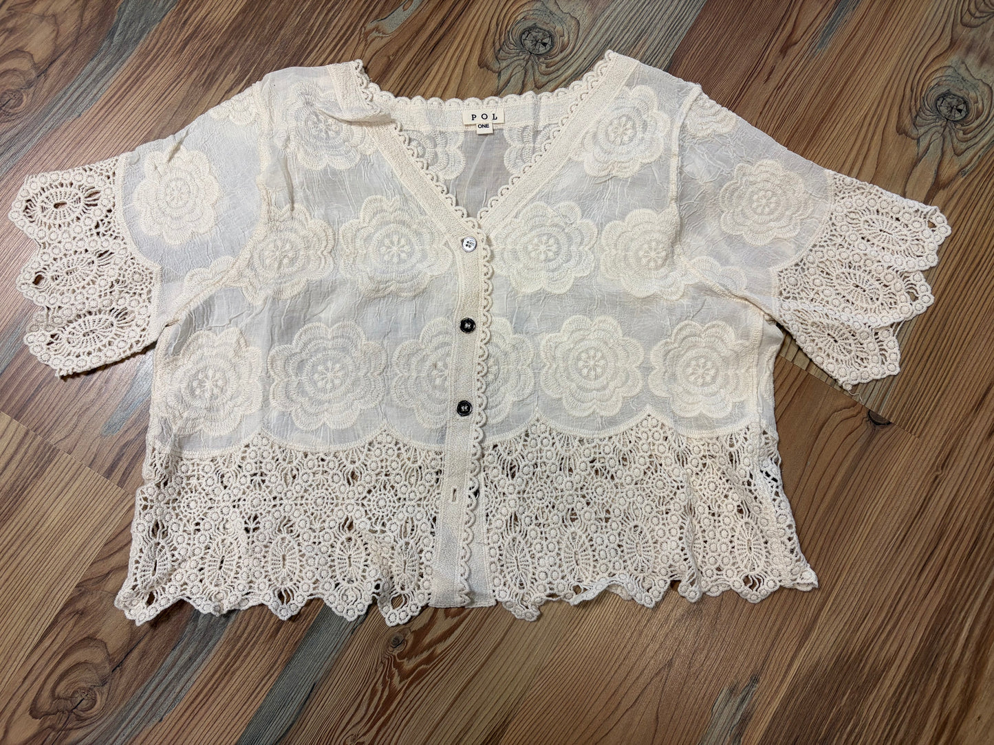 Pol Crocheted Cardi One Size