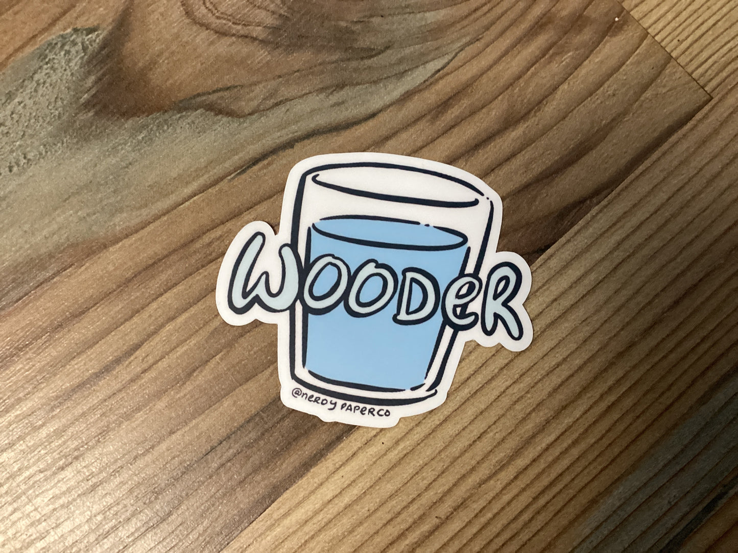 Glass Of Wooder Sticker