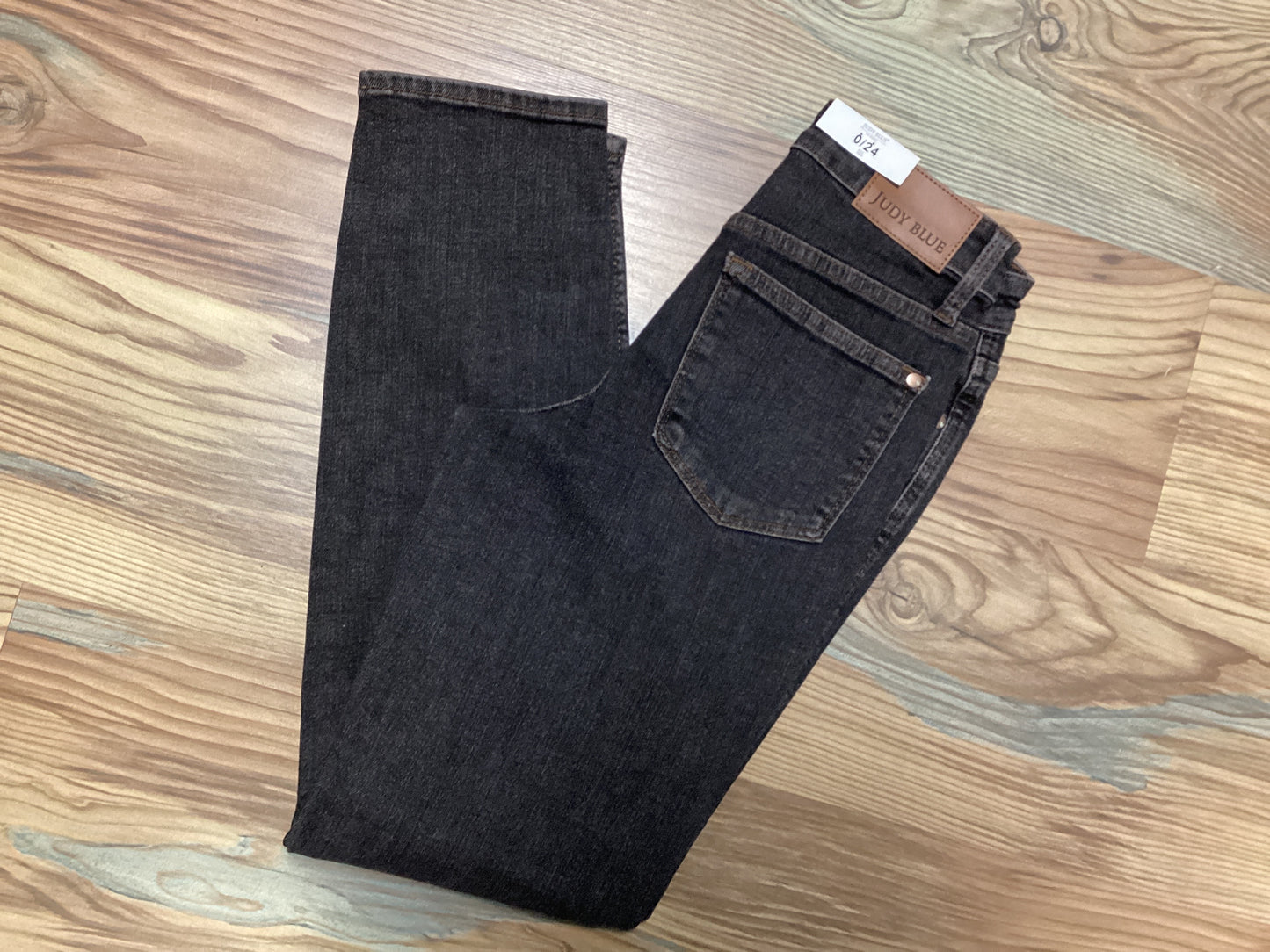 Mid Rise Tummy Control Judy Blue Washed Black Slim Fit