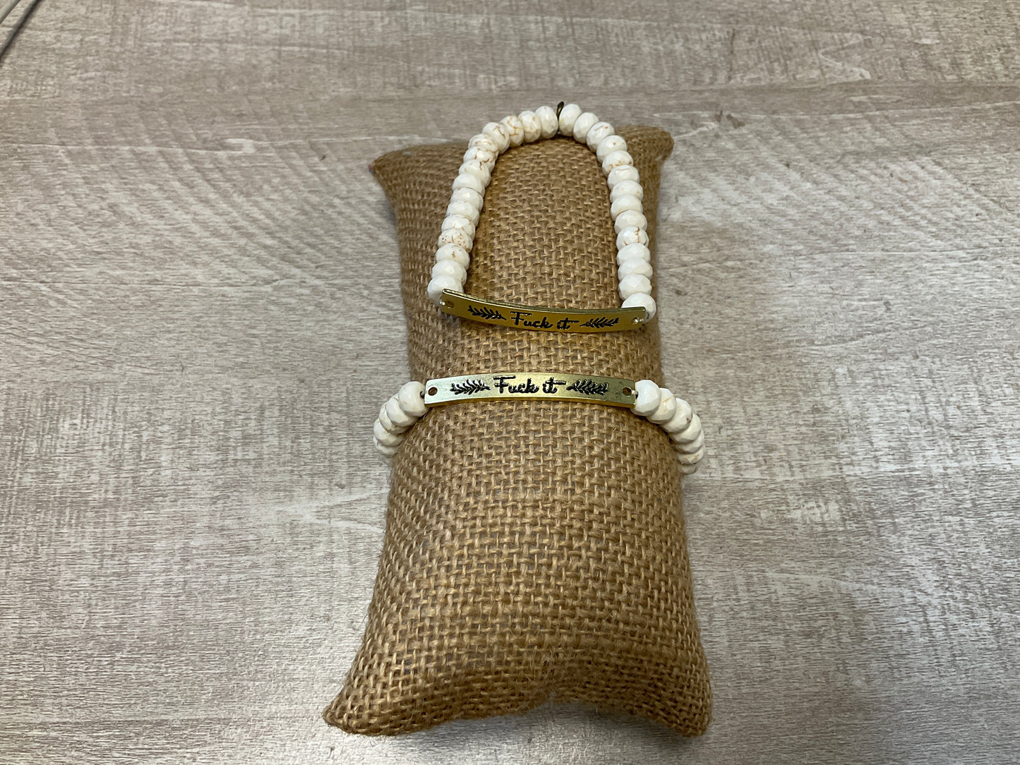 Fuck It Gold Stretch Bracelet