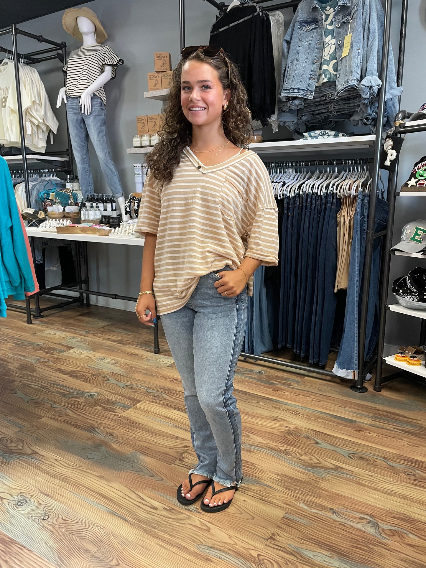 Judy Blue Side Panel Medium Wash High Waist