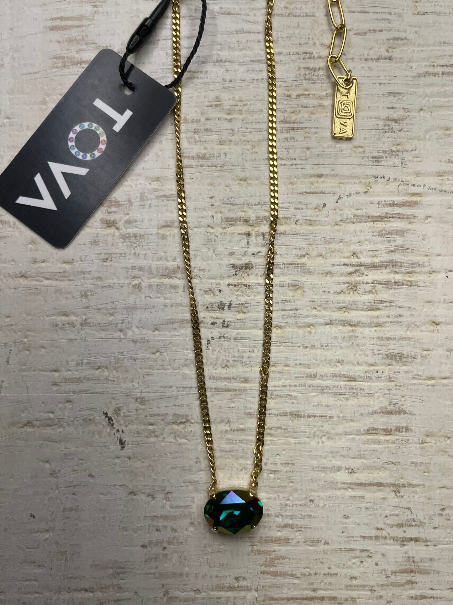 Tova Iza Necklace New Neutrals Emerald Vitrail