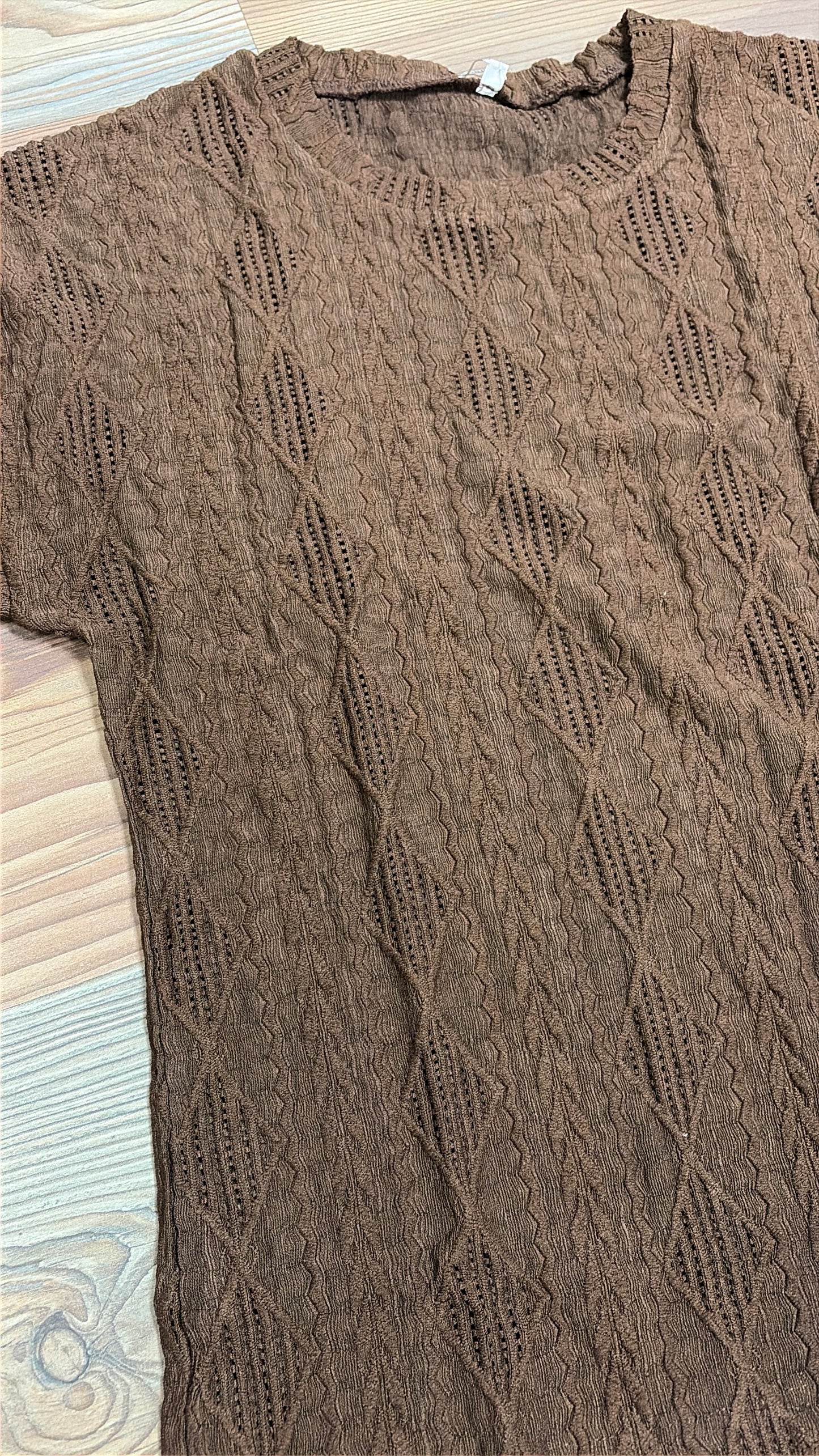 Coffee Jacquard Short Sleeve