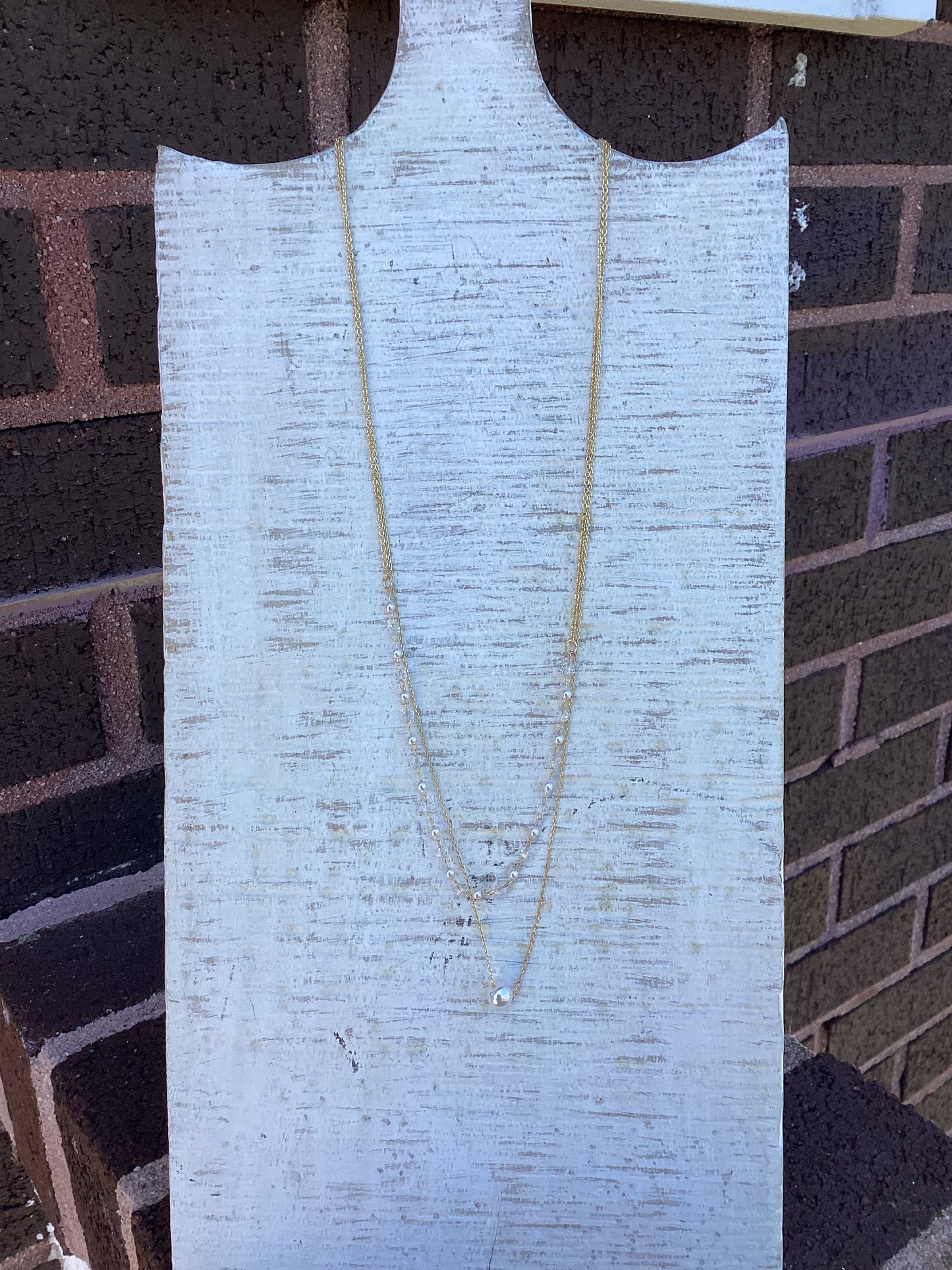 Double Pearl Necklace
