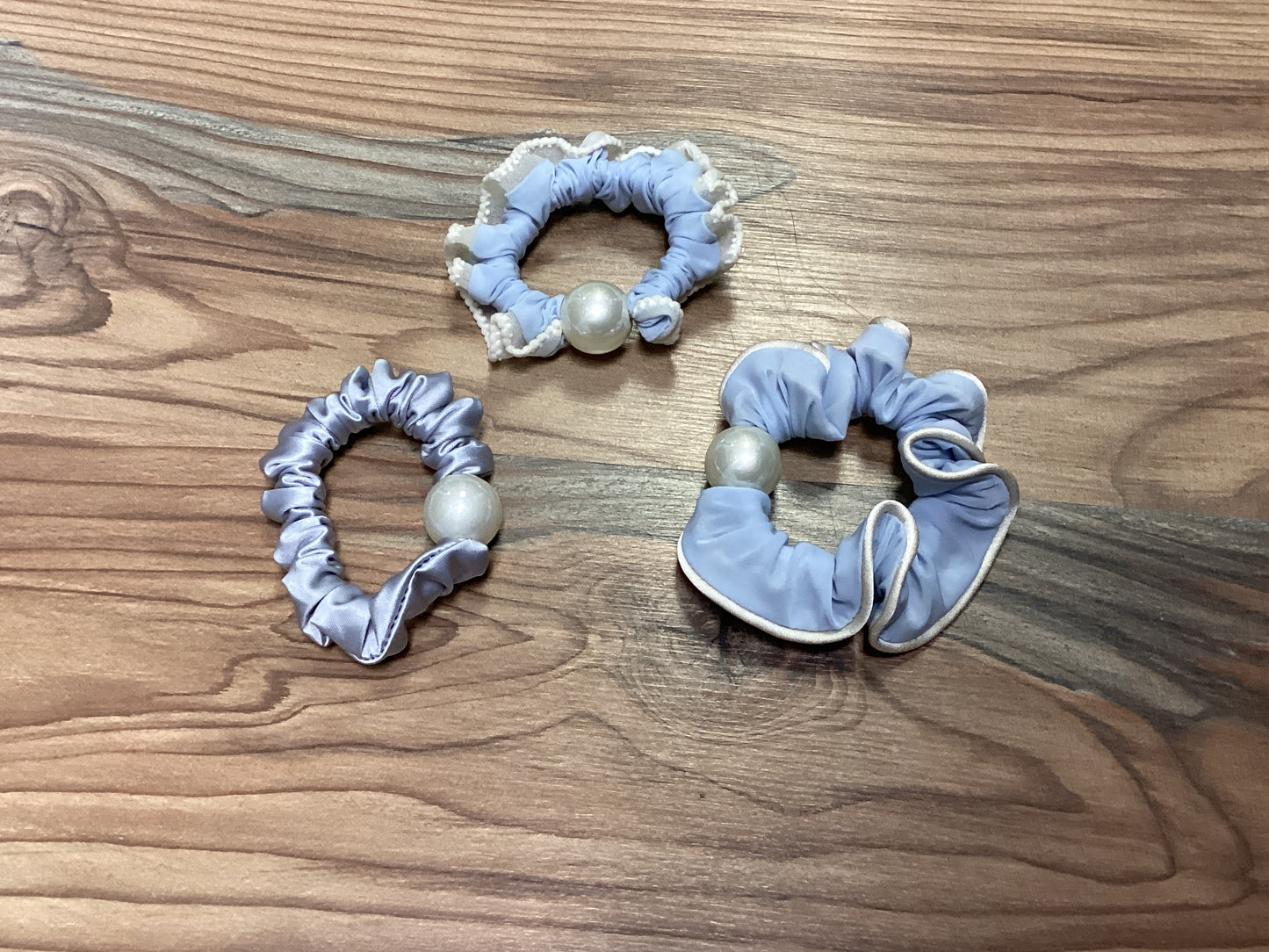 Blue Pearl Scrunchie