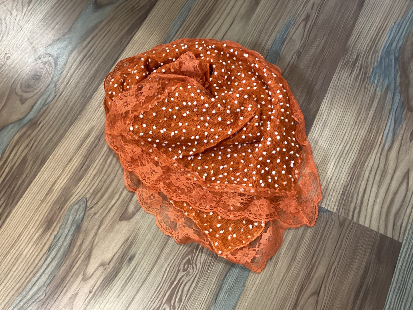 Rust Lace Scarf
