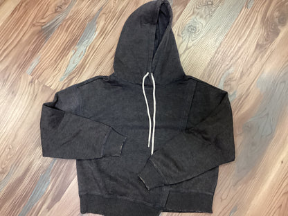 Ash Black Overlap Hoodie