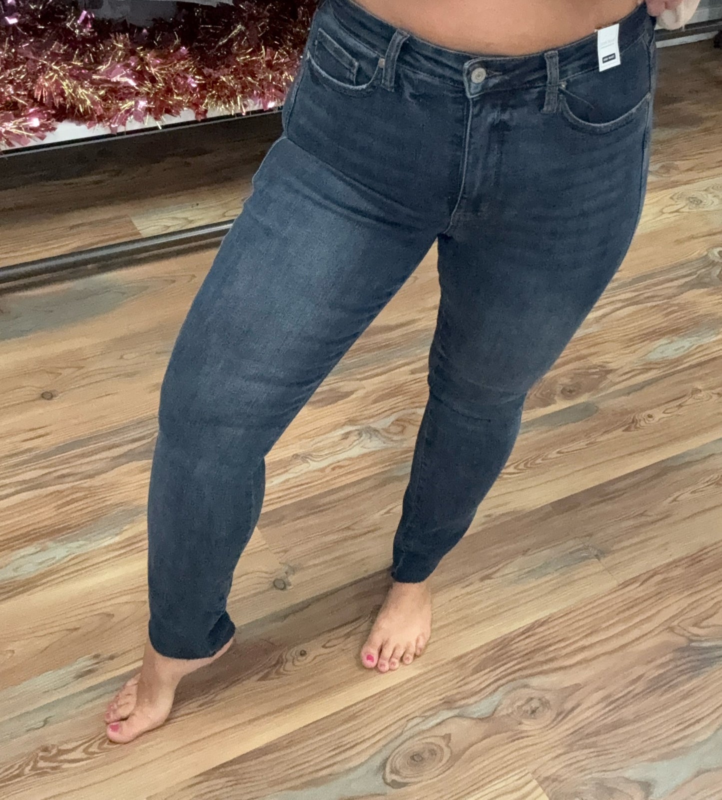 Judy Blue Dark Wash High Waist Skinny Tummy Control