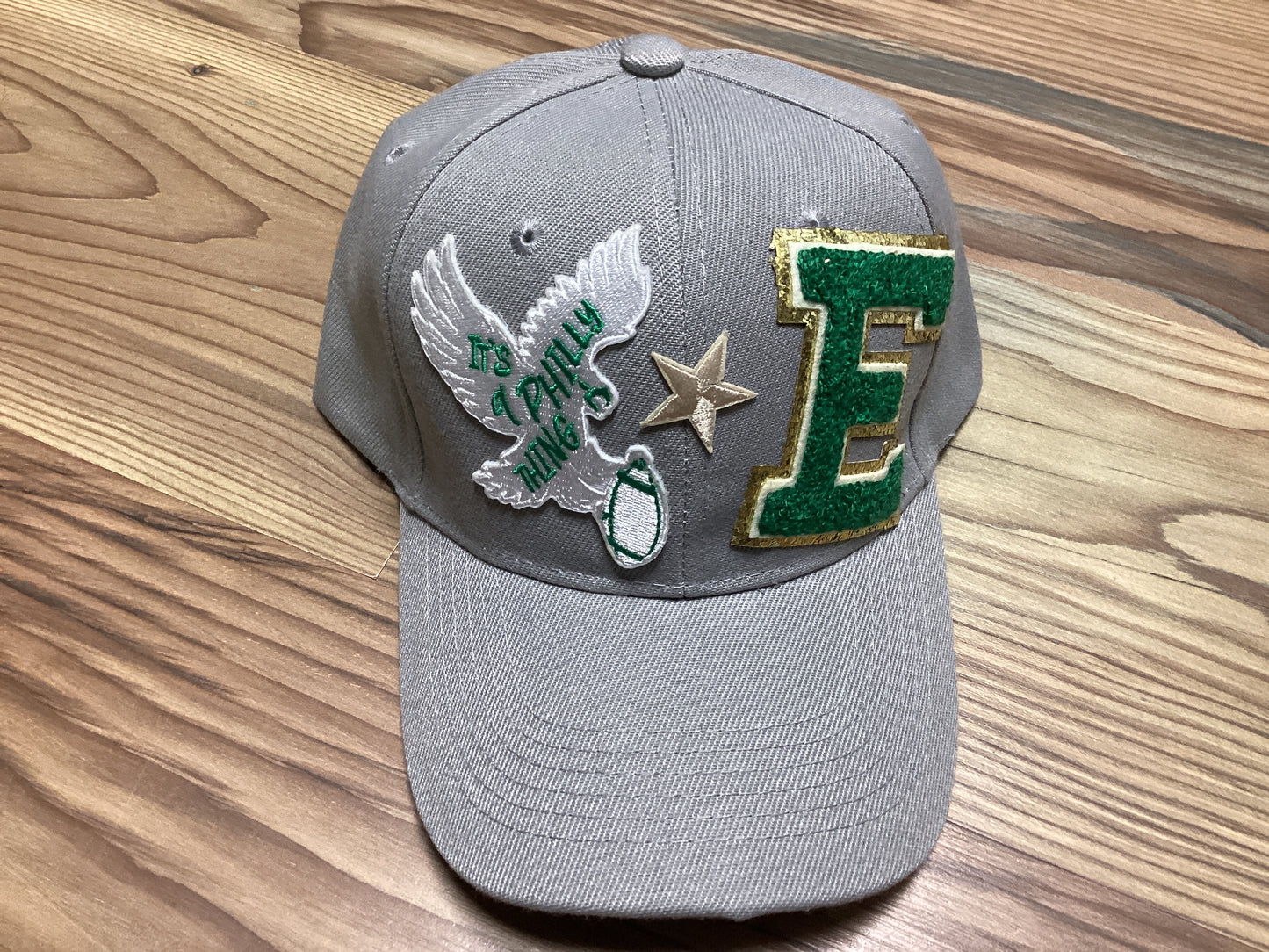 Grey Custom Football Hat