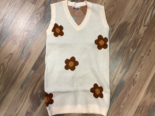 V Neck Flower Sweater Dress