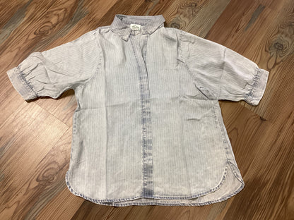 Chambray Pinstriped Top