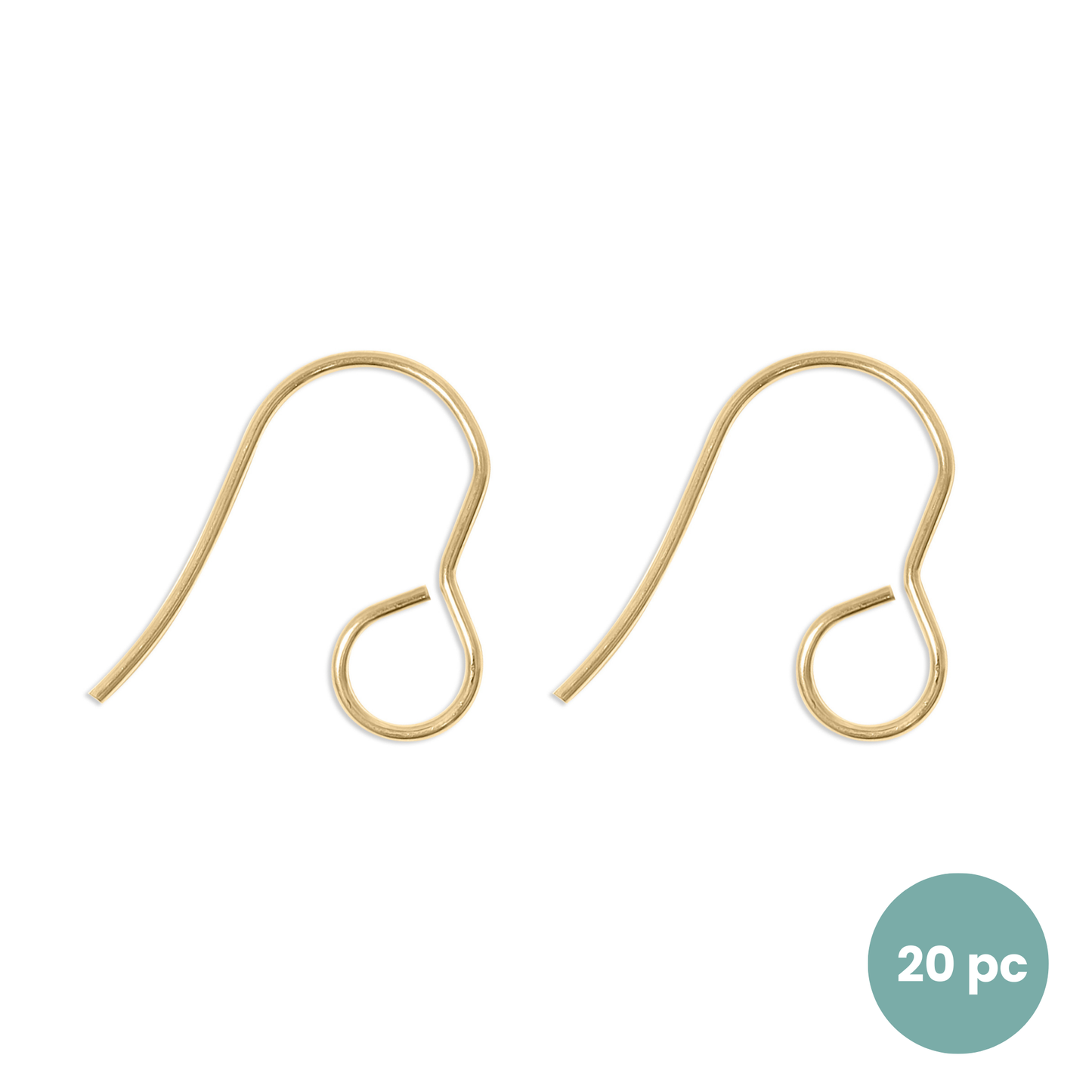 20pc 18K Gold PVD Stainless Steel Wire Earring Hooks