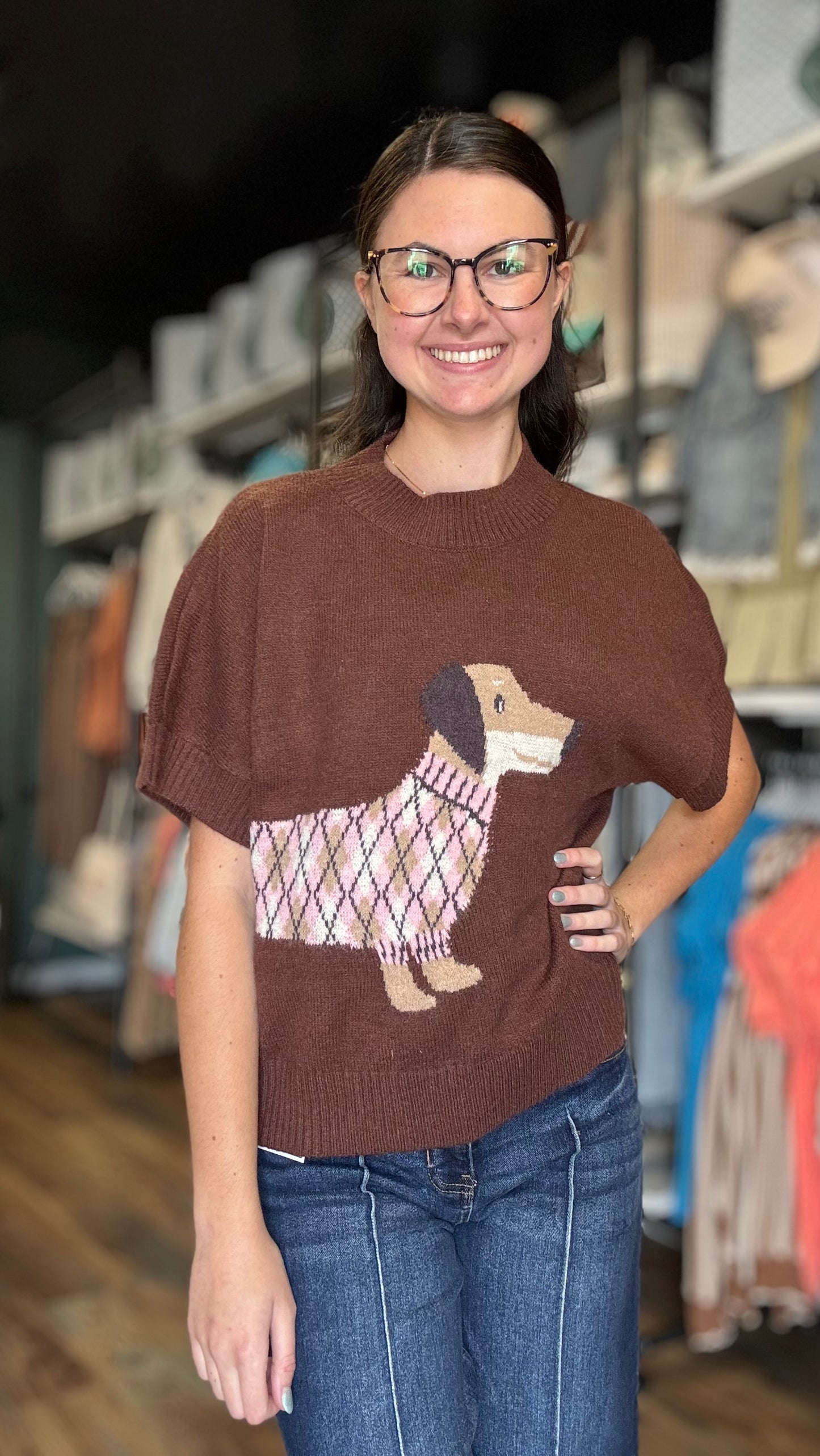 Mocha Dog Knit