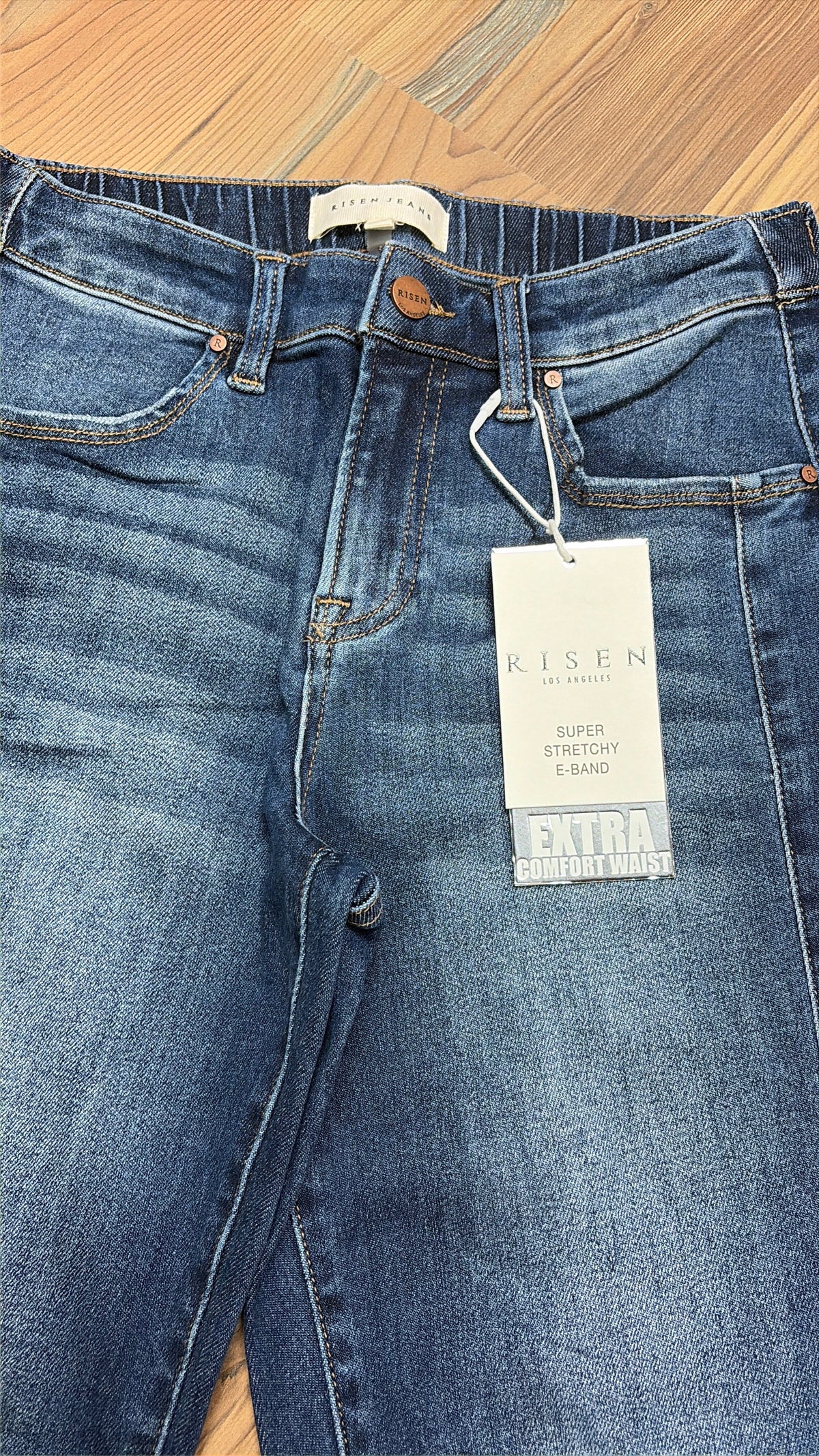Risen Dark Wash Slouch Crop Barrel