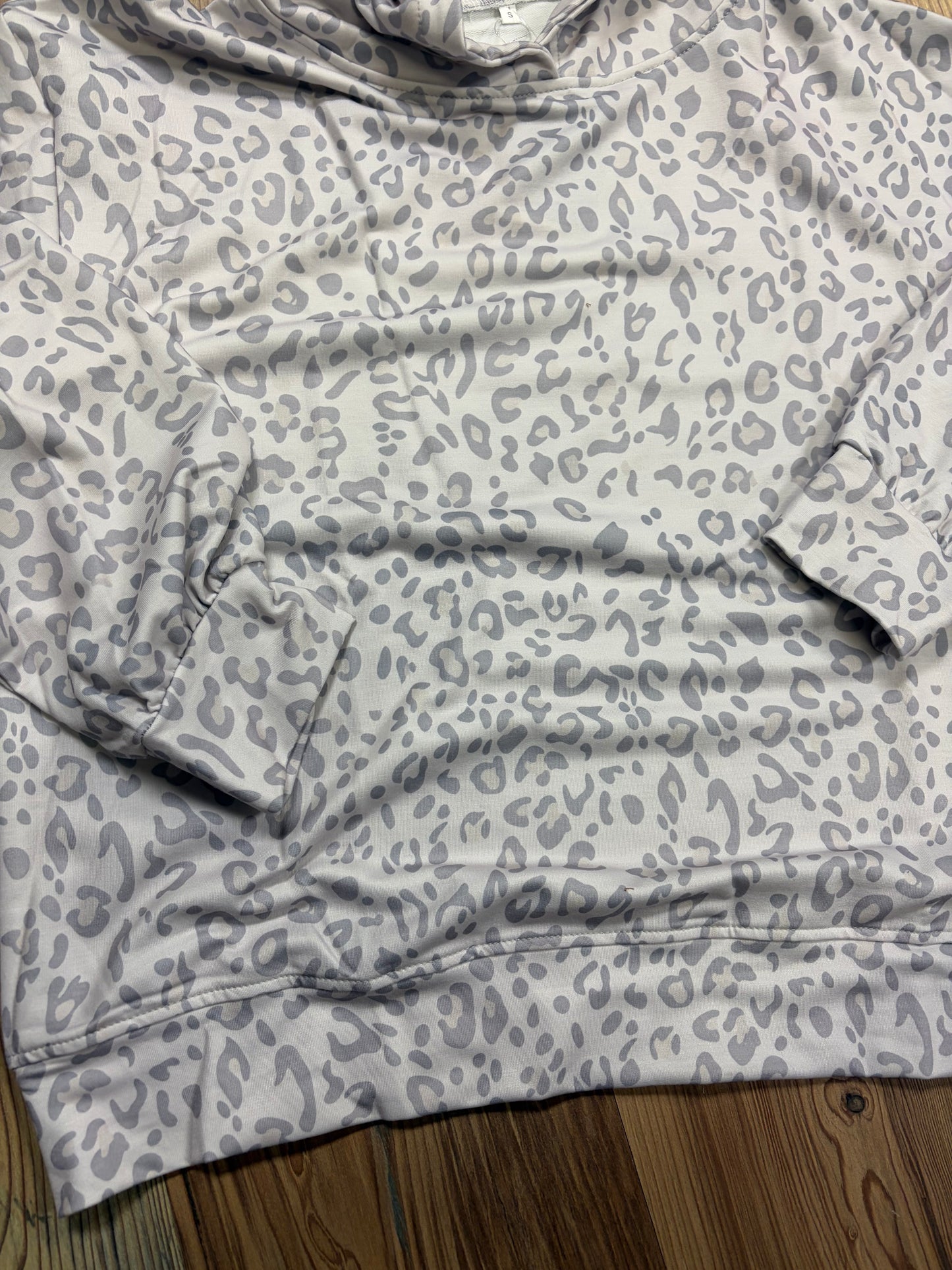 Grey Leopard Hoodie