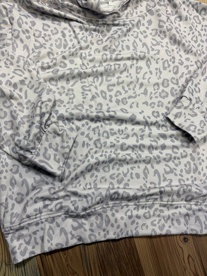 Grey Leopard Hoodie