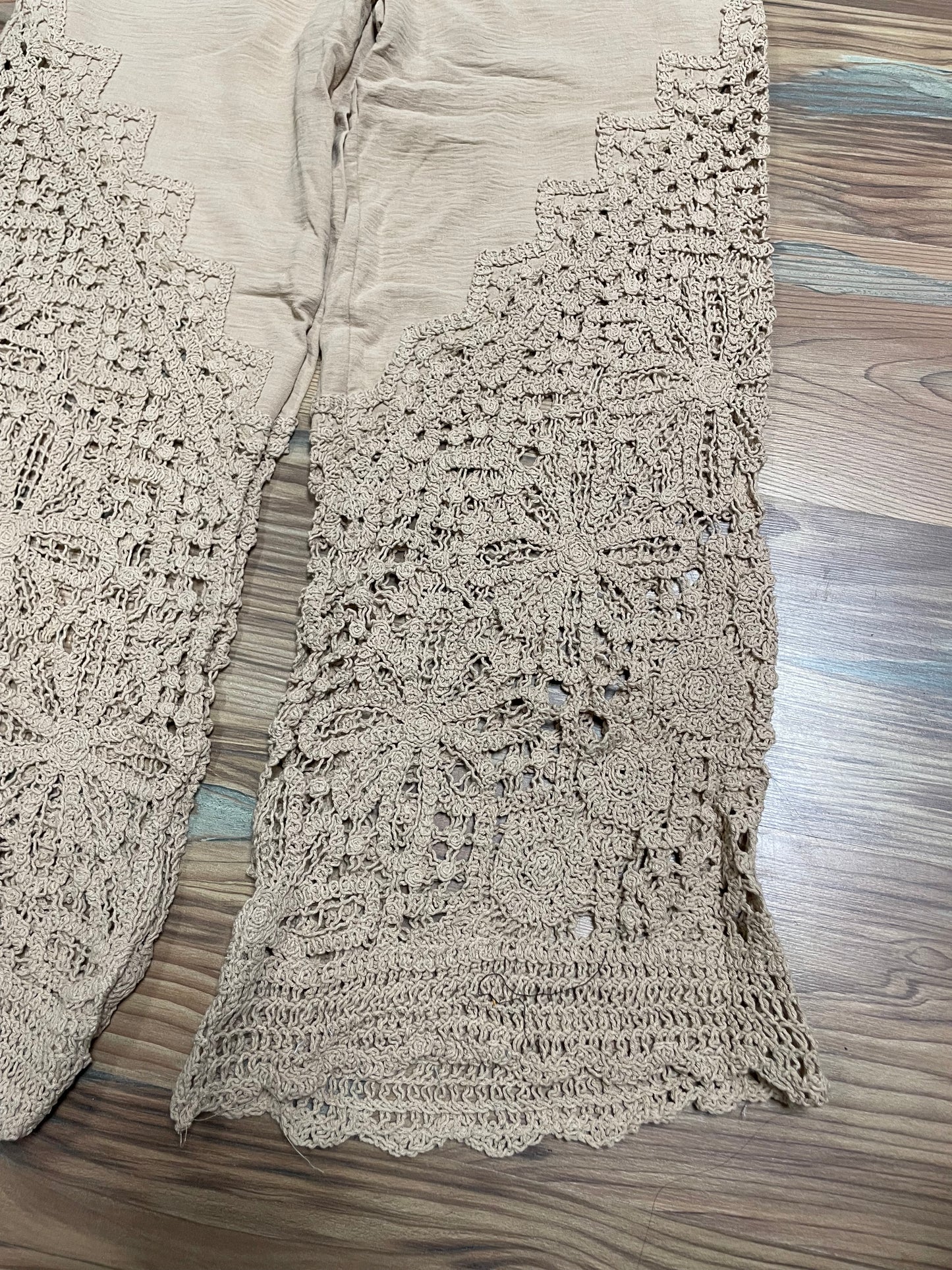 Tan Crochet Pants