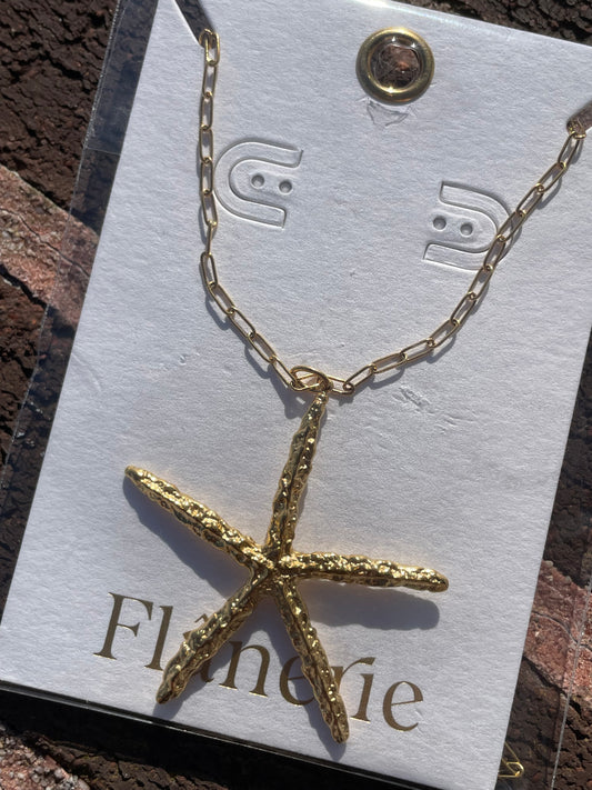 18k Gold Dipped Starfish Necklace