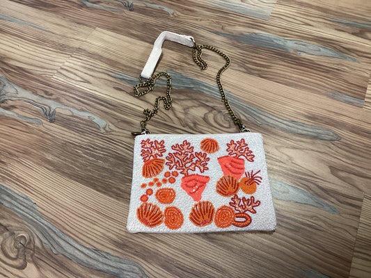 Orange Coral Shells Crossbody
