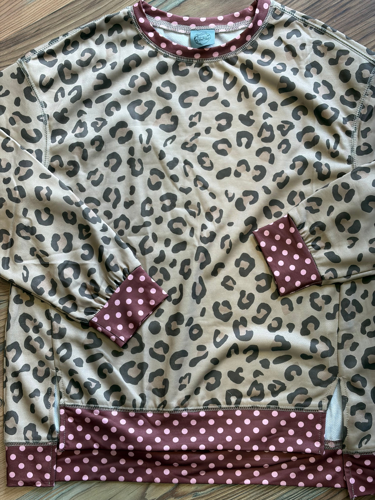 Leopard Polka Dot Long Sleeve