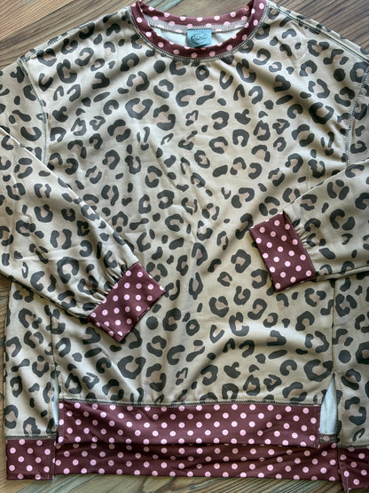 Leopard Polka Dot Long Sleeve