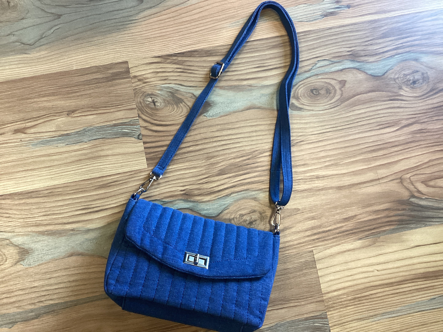 Quilted Denim Crossbody Bag