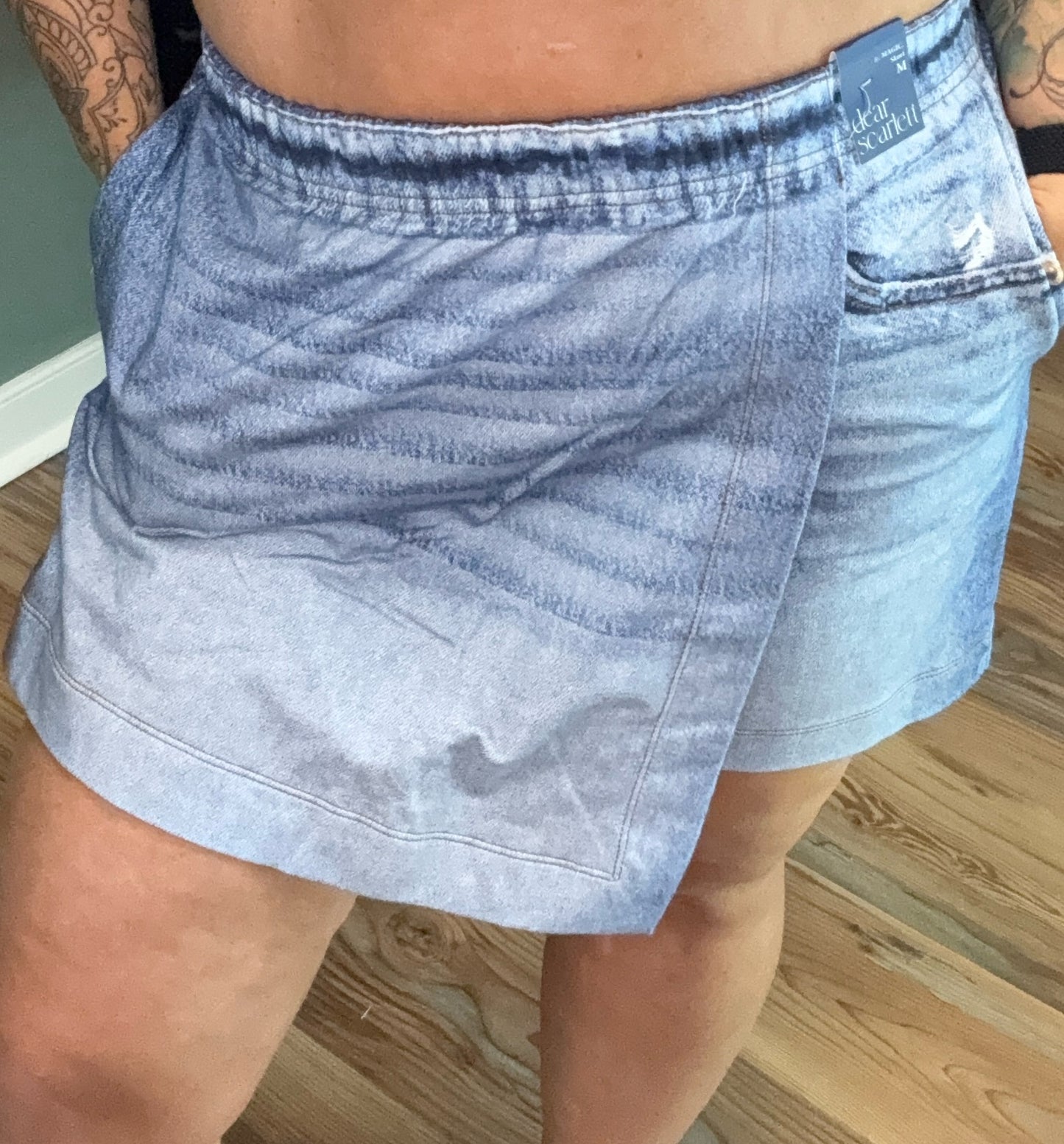 Zenim Dark Pull On Skort
