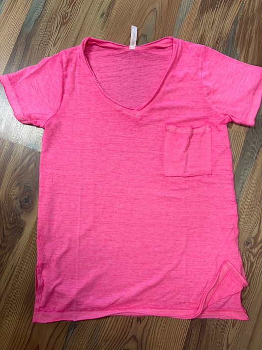 Hot Pink Burn Out T
