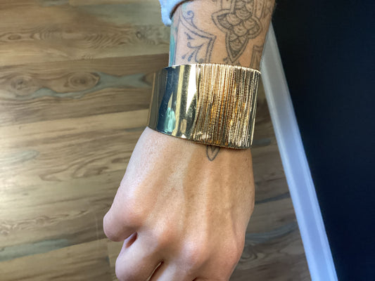 Gold Wire Cuff Bracelet