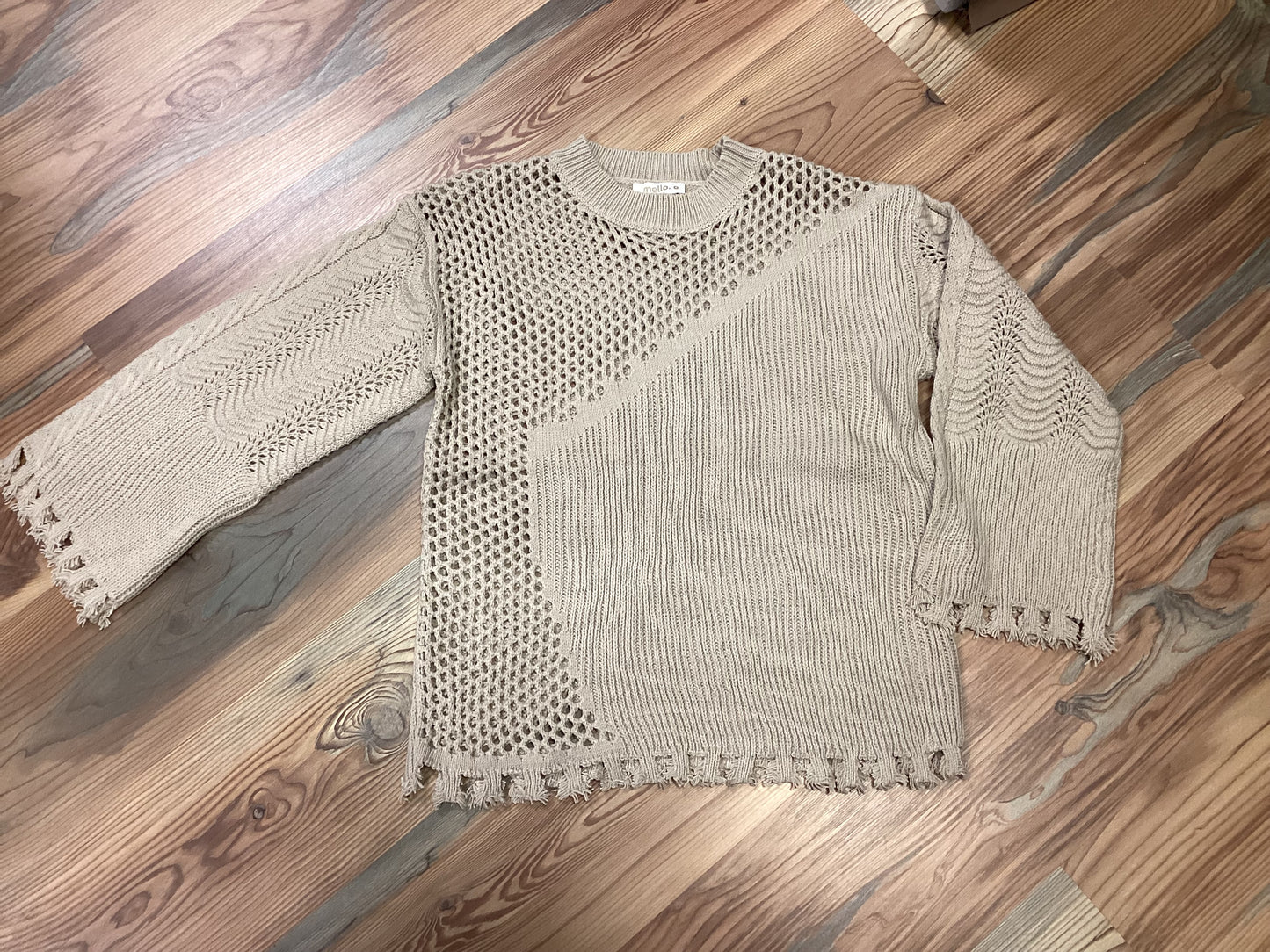 Oatmeal Multi Pattern Sweater