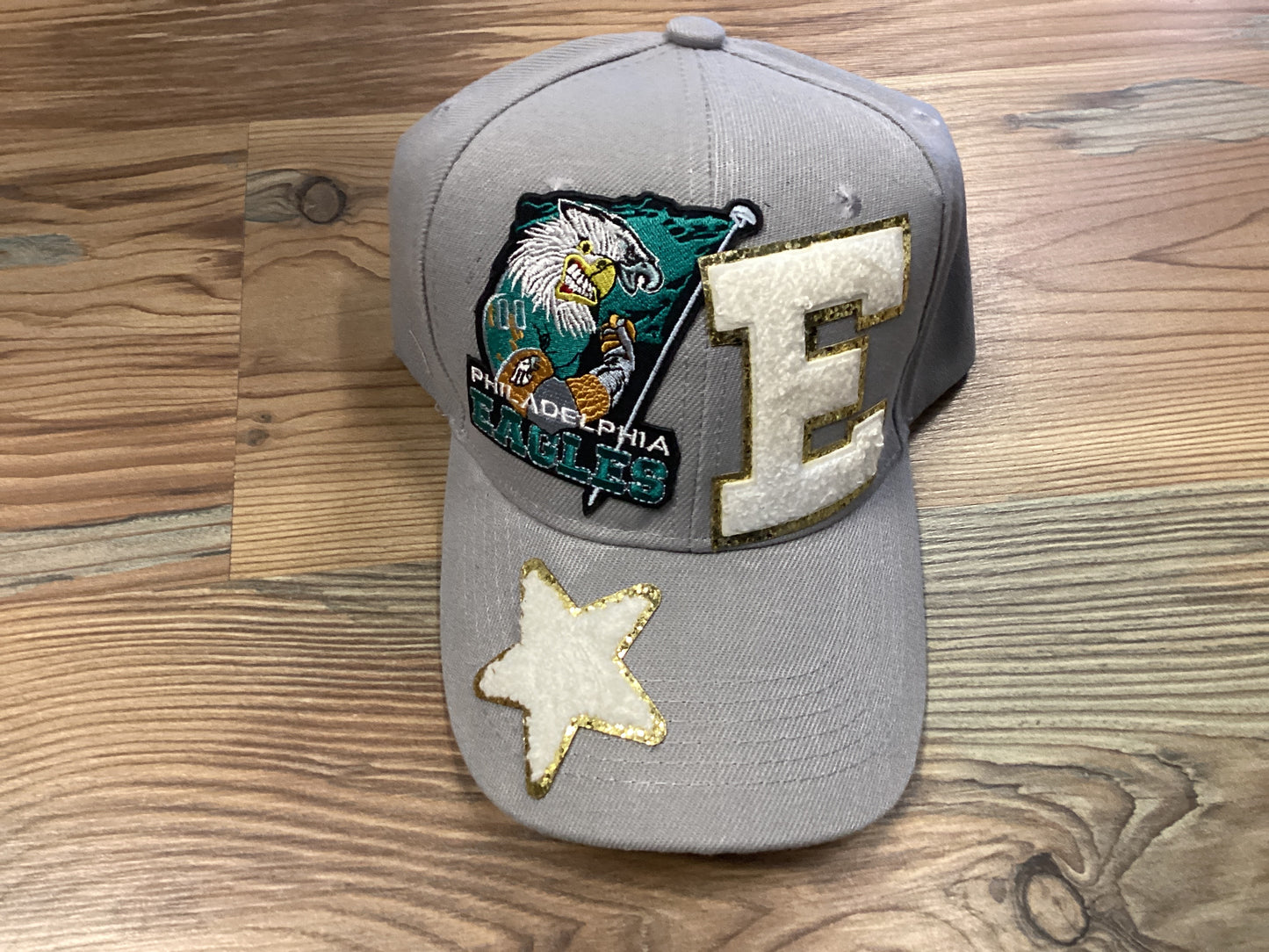 Grey Custom Football Hat