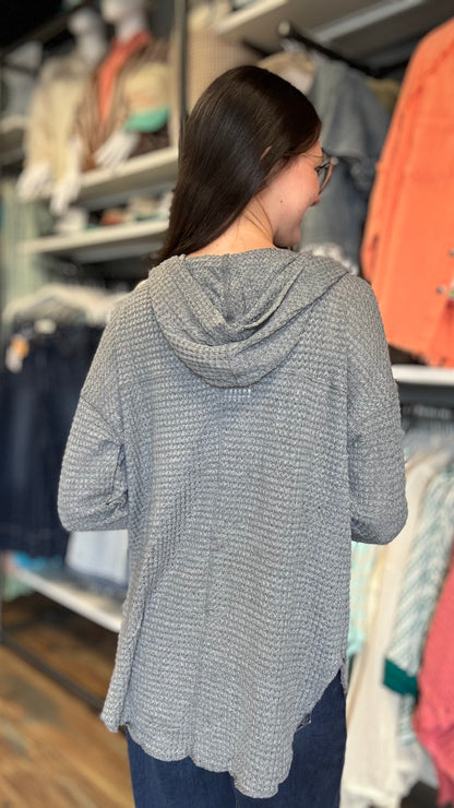 Grey Waffle Hoodie