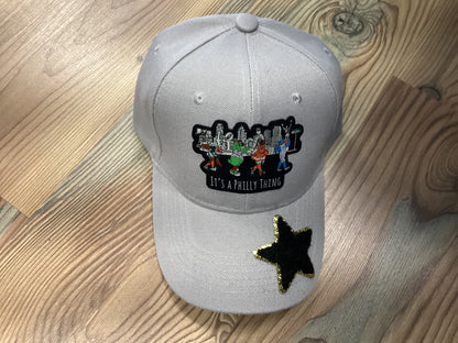 Grey Custom Football Hat