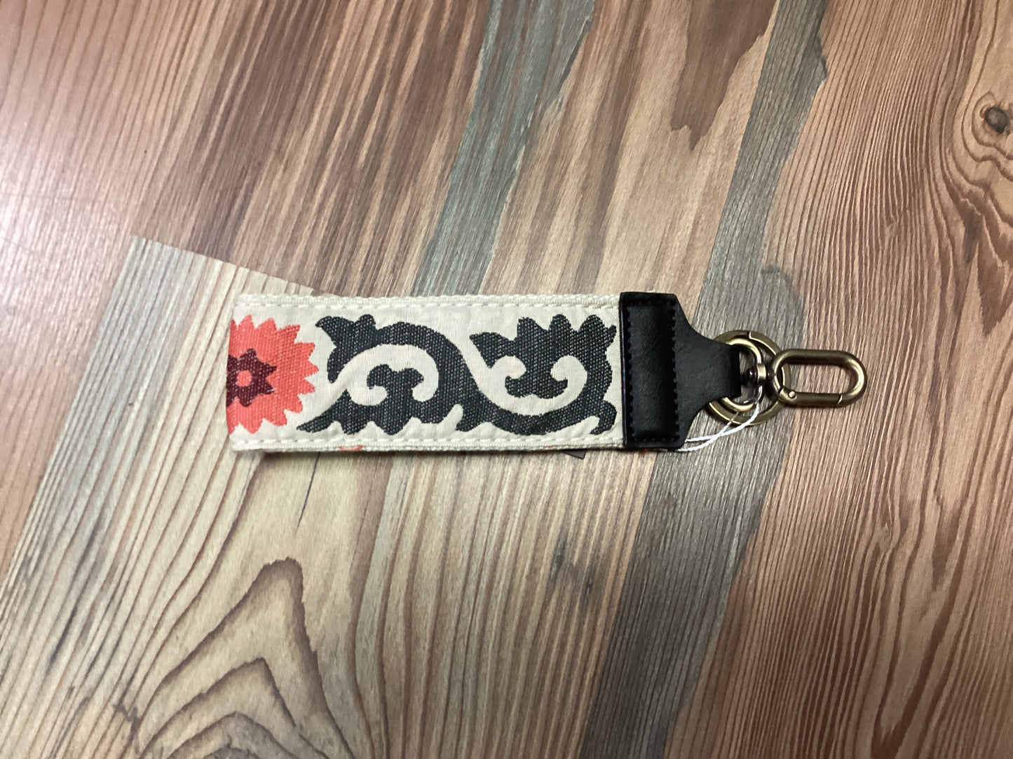 Coral Flower Wristlet Keychain