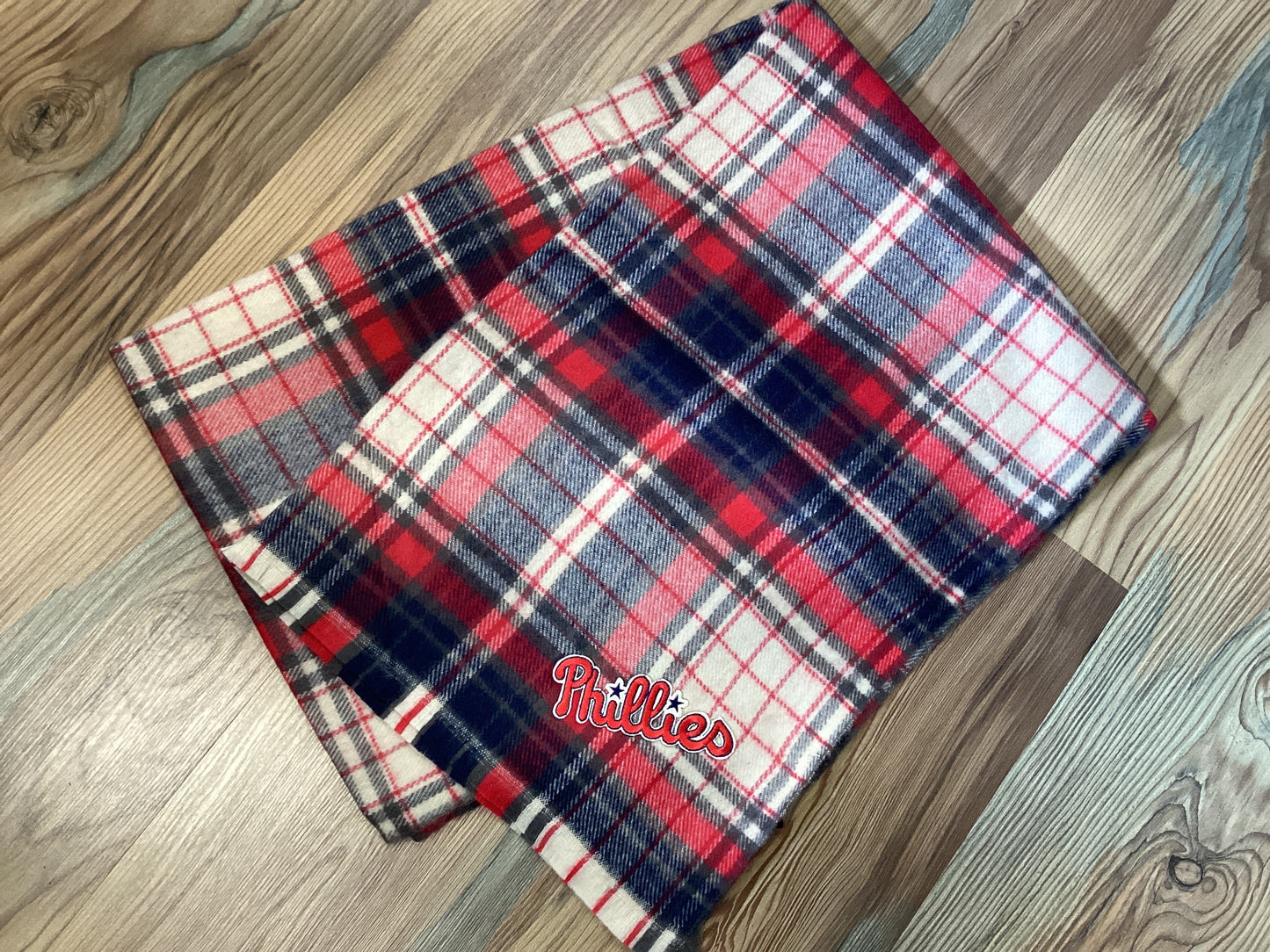 Red Plaid Custom Baseball Scarf
