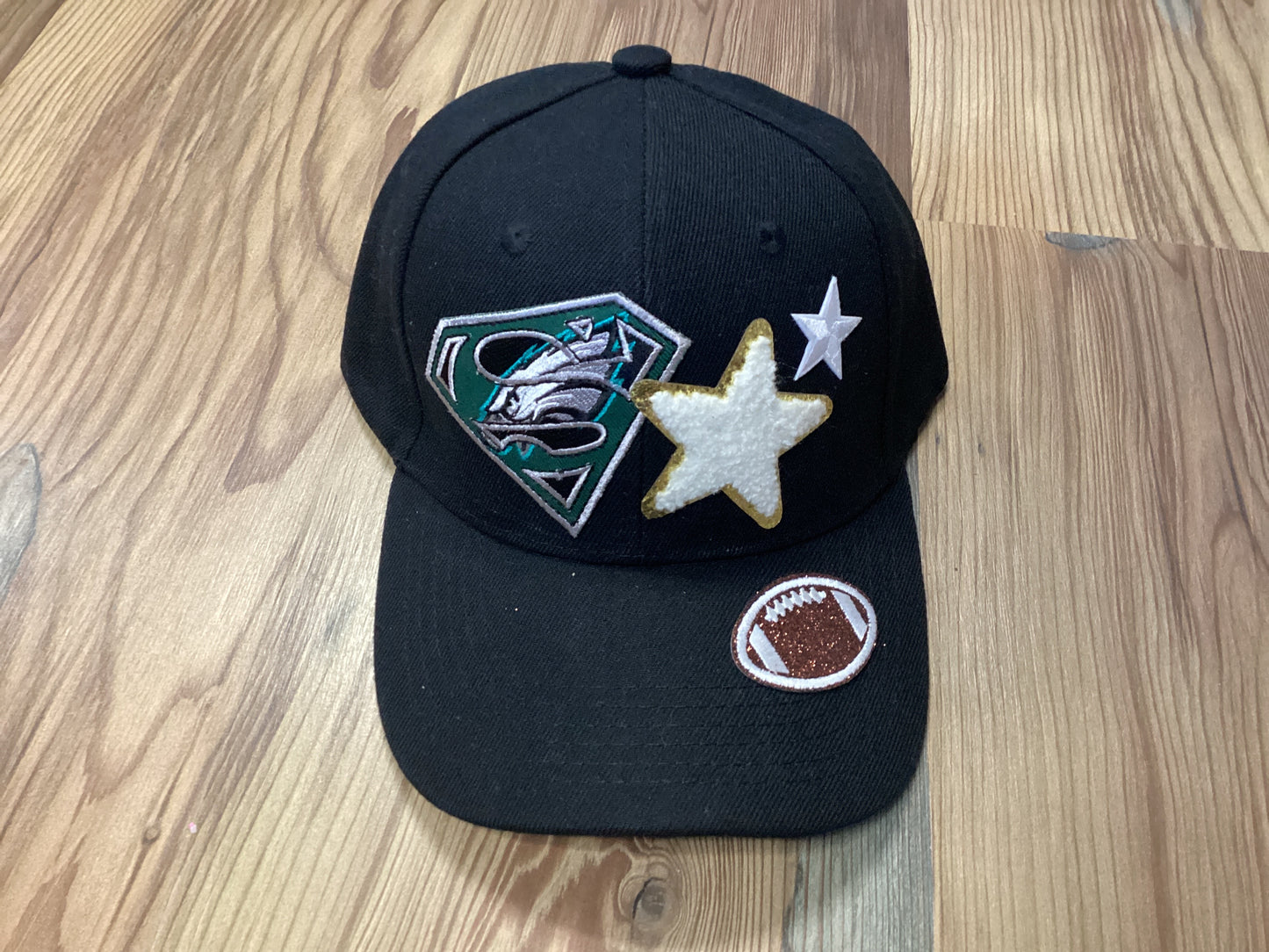 Black Custom Football Hat