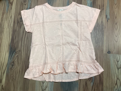 Peach Ruffle Hem Top