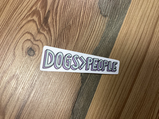 Dogs > People Sticker