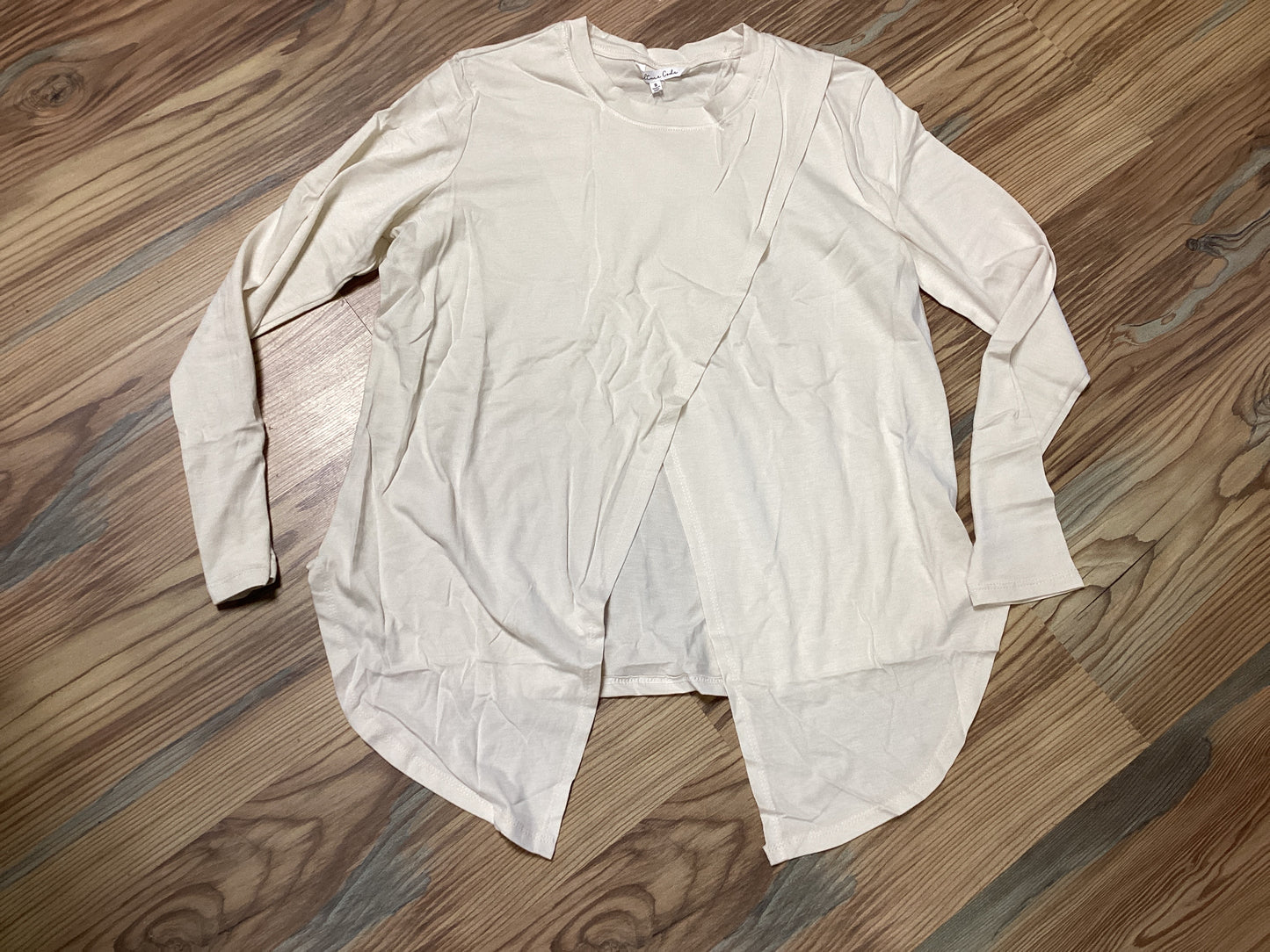 Cream Asymmetrical Long Sleeve