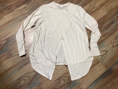 Cream Asymmetrical Long Sleeve