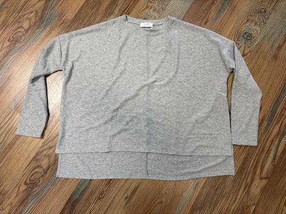 Gray Round Neck Long Sleeve