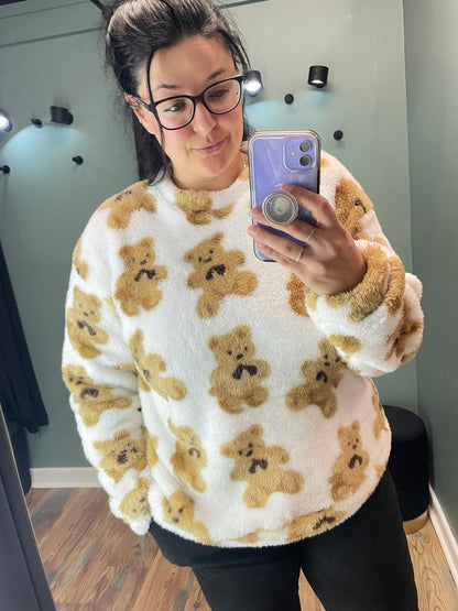 Fluffy Teddy Bear Pullover