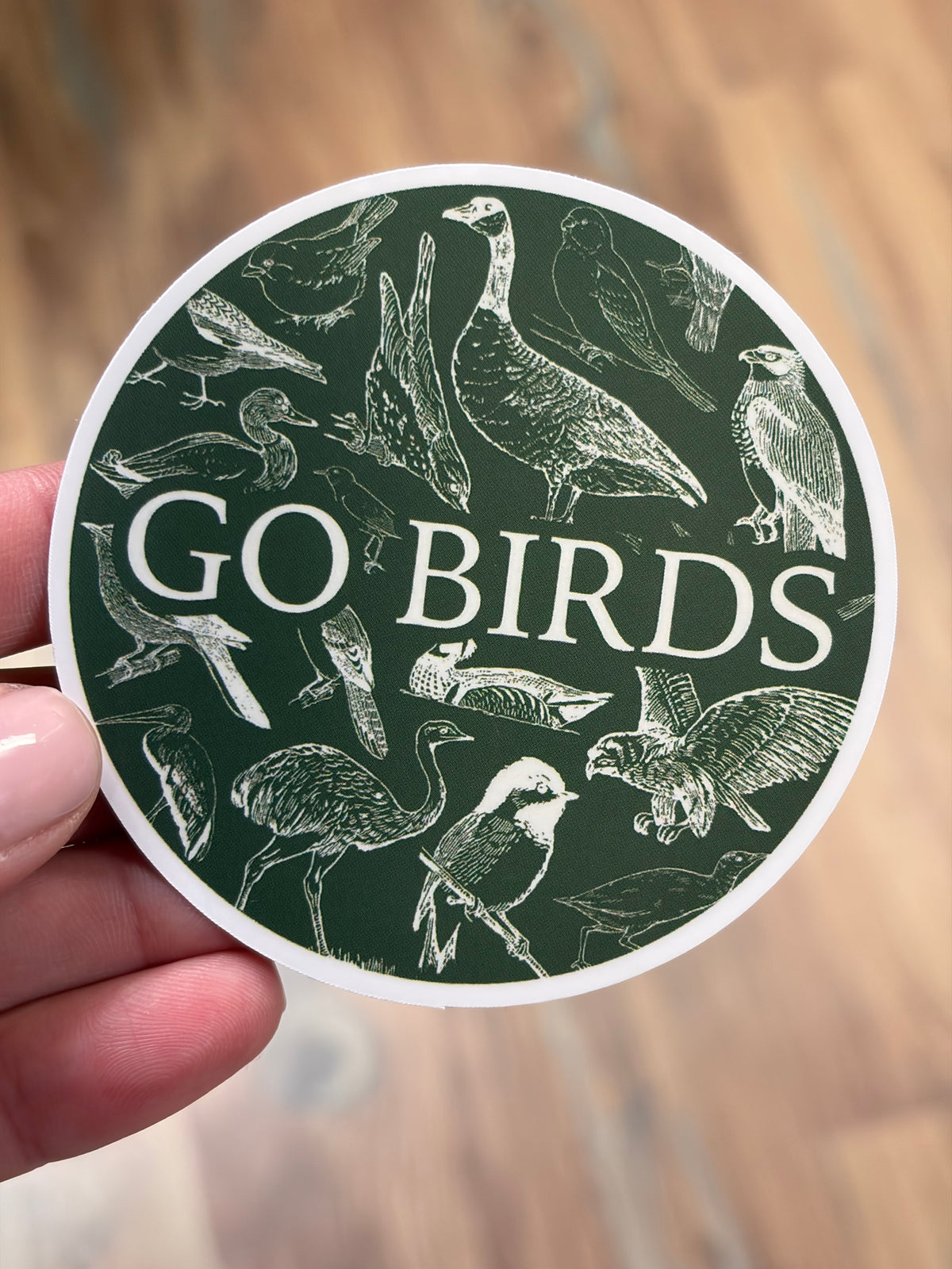 Round Go Birds Sticker