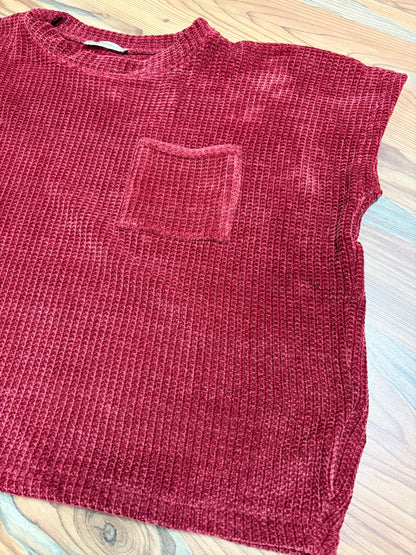 Cabernet Chenille Waffle Top