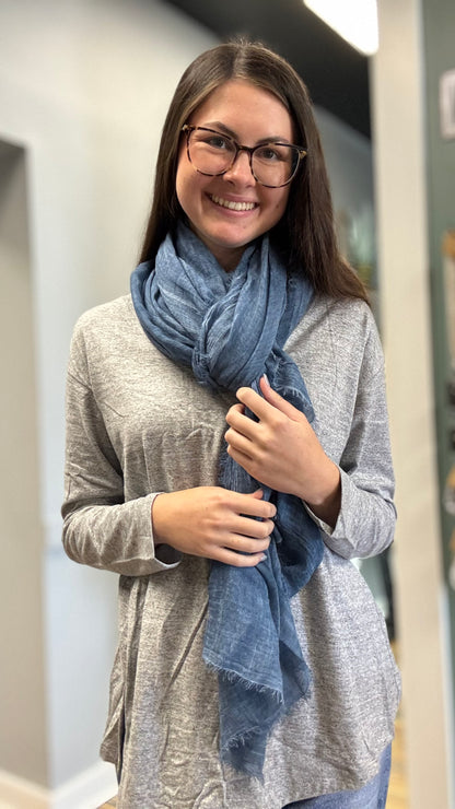 Blue Muted Scarf