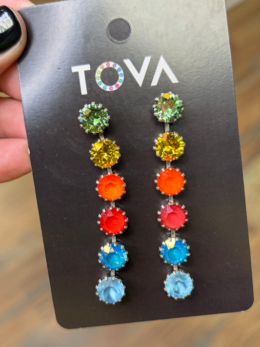 Tova Mini Lilibet Electric Orange Earrings
