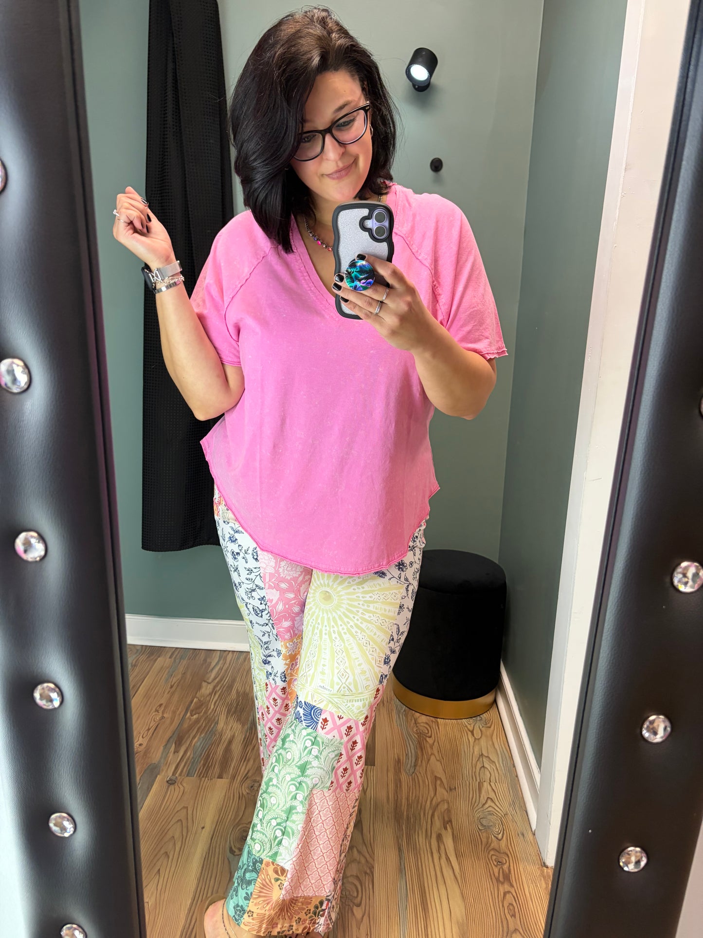 Patchwork Stretch Pants